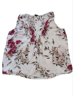 Torrid Flowy Floral Button Down High-low Tank Top Resortwear Spring Feminine